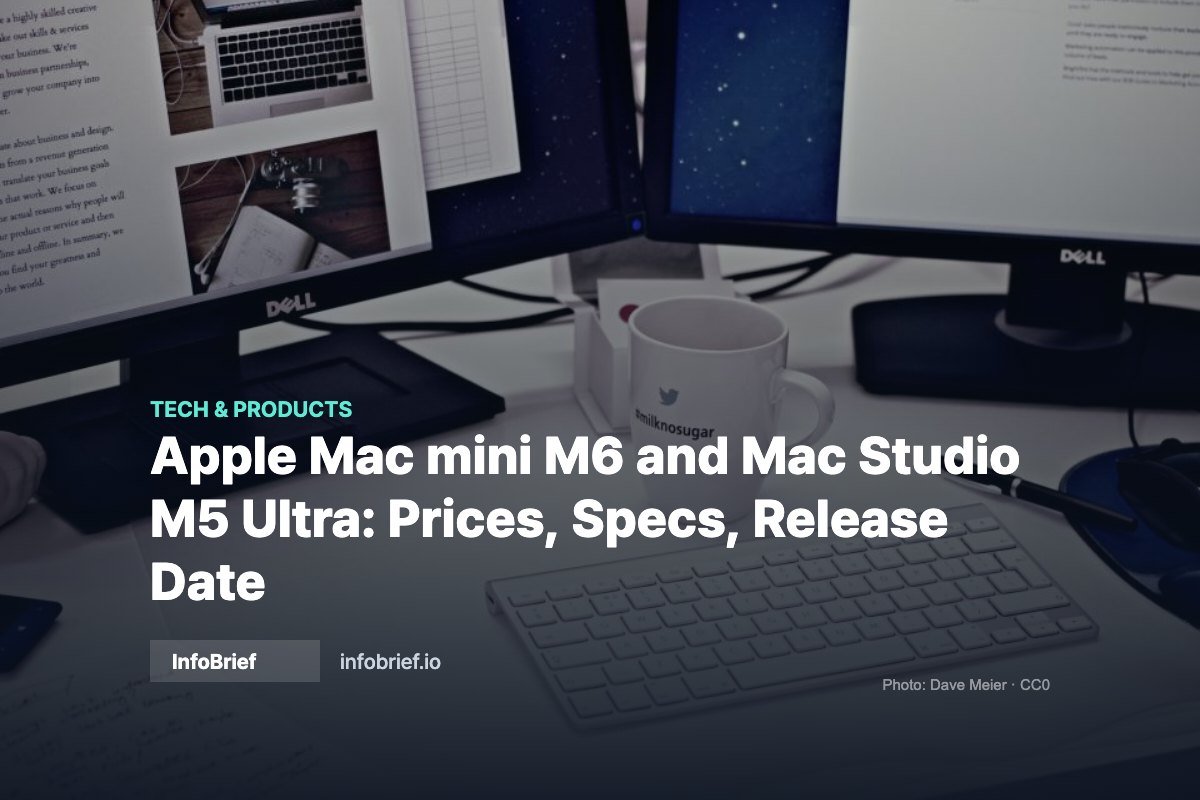 Apple Mac mini M6 and Mac Studio M5 Ultra: Prices, Specs, Release Date