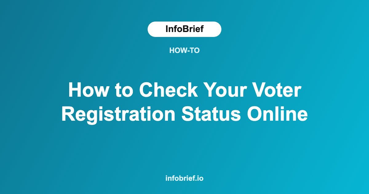 How to Check Your Voter Registration Status Online