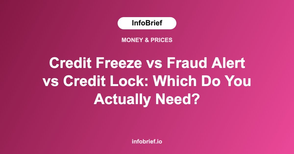 Credit Freeze vs Fraud Alert vs Credit Lock: Which Do You Actually Need?