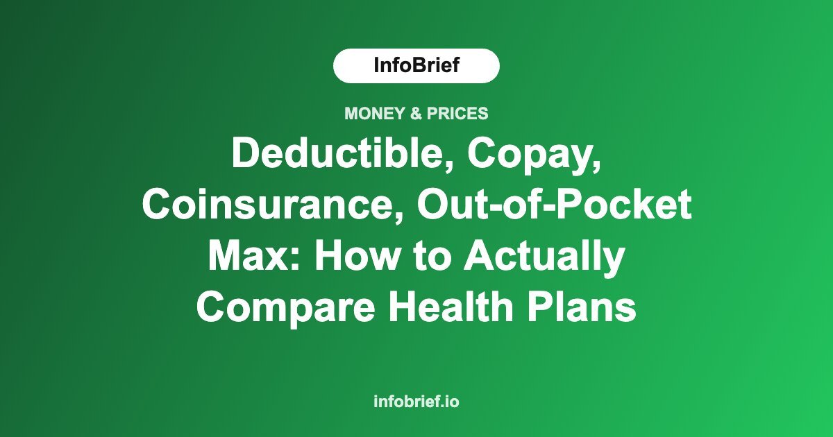 Deductible, Copay, Coinsurance, Out-of-Pocket Max: How to Actually Compare Health Plans