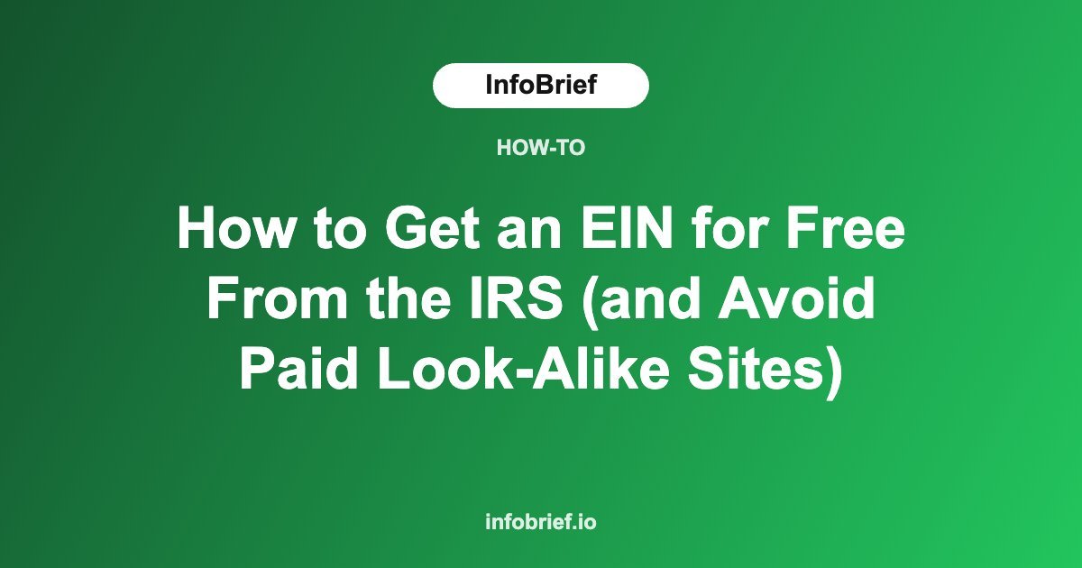 How to Get an EIN for Free From the IRS (and Avoid Paid Look-Alike Sites)