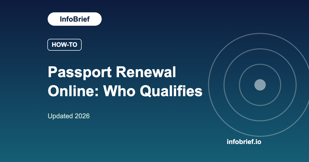 U.S. Passport Renewal Online: Who Qualifies and How Long It Takes