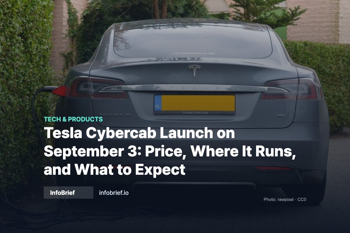 Tesla Cybercab Launch on September 3: Price, Where It Runs, and What to Expect
