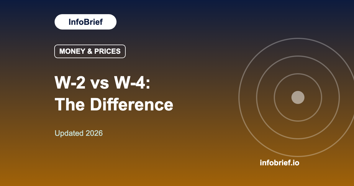 W-2 vs W-4: The Difference in One Table (and Why Your Refund Size Depends on It)